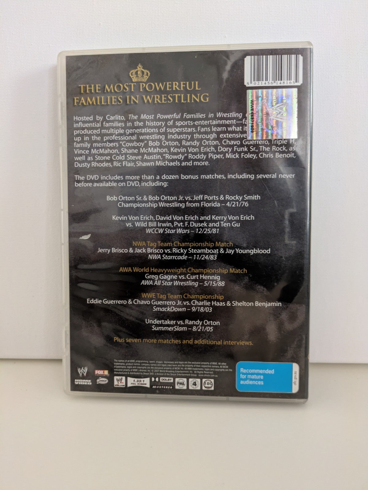 The Most Powerful Families in Wrestling DVD Region 4 2 Discs Retro Exchange Australia
