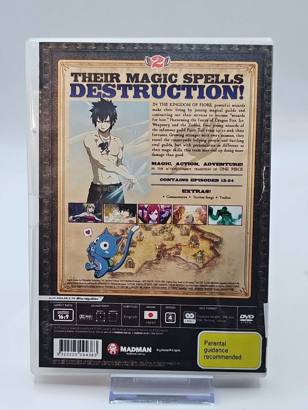 Fairy Tail DVD Anime Collection 2: Episodes 13-24 PAL Region 4 Rated PG Dvd Box Set Retro Exchange Australia