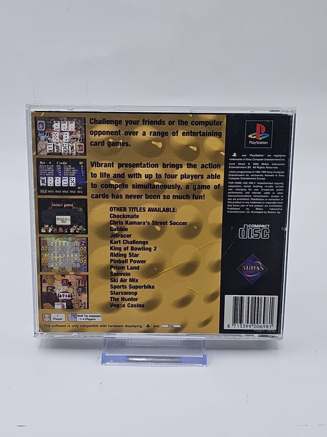 Card Shark Sony PS1 Playstation 1 Game 2000 with Manual PlayStation 1 PS1 Retro Exchange Australia