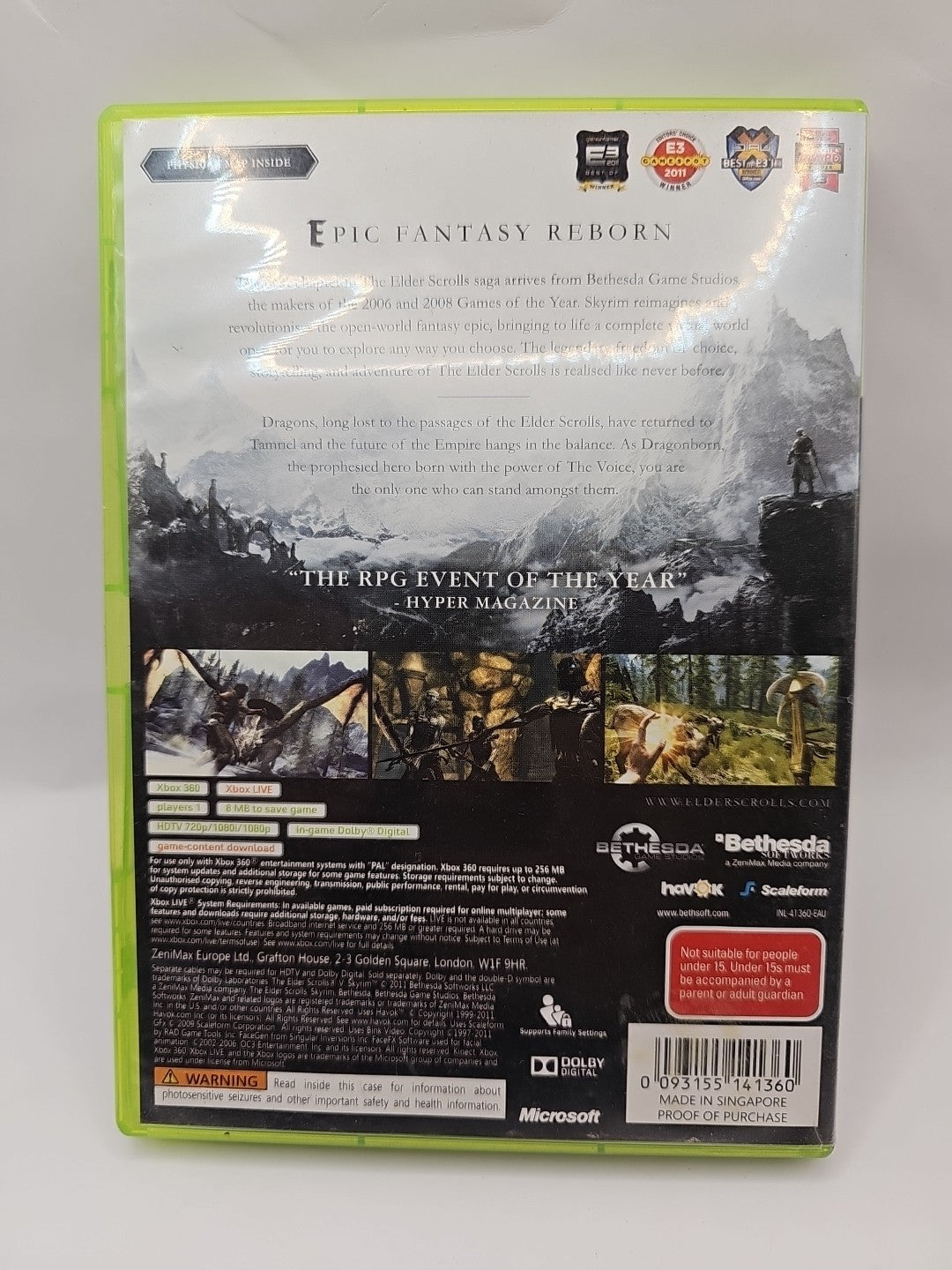 Xbox 360 Game Bundle - Skyrim & Gears Of War GOTY Edition. Retro Exchange Australia
