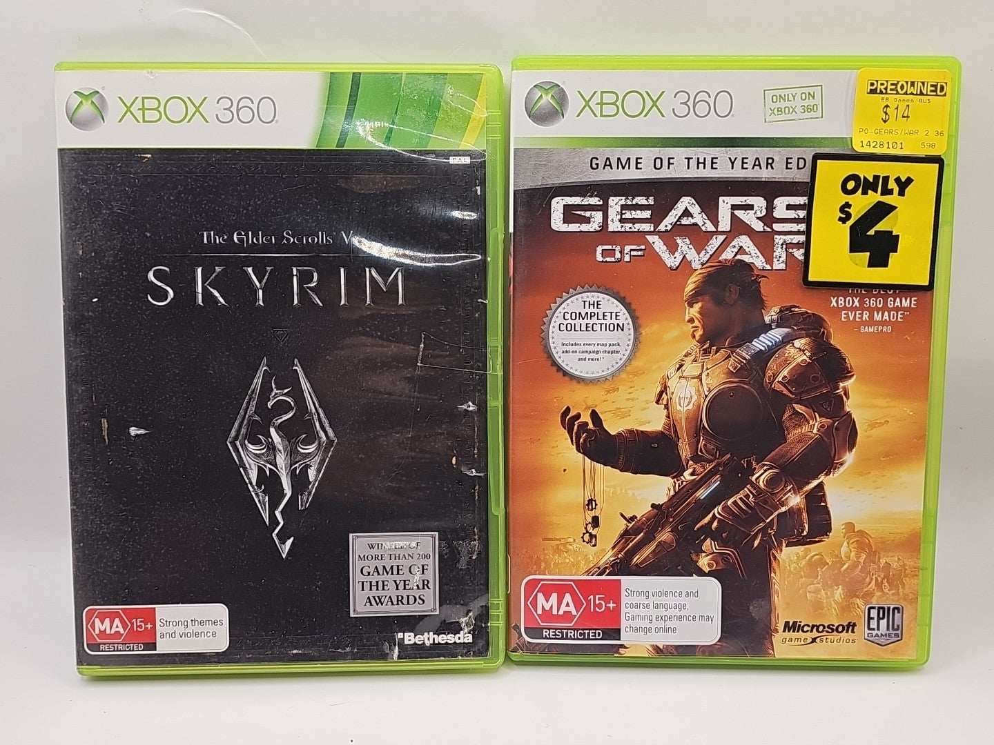 Xbox 360 Game Bundle - Skyrim & Gears Of War GOTY Edition. Retro Exchange Australia